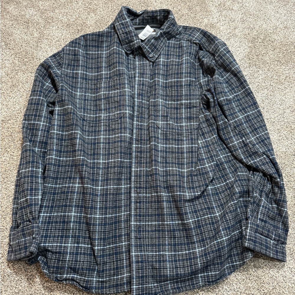 Men's Blue Plaid Shirt